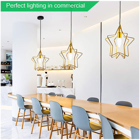 MAXvolador E12 chandelier-ready bulb enhances dining room ambience with clean radiance