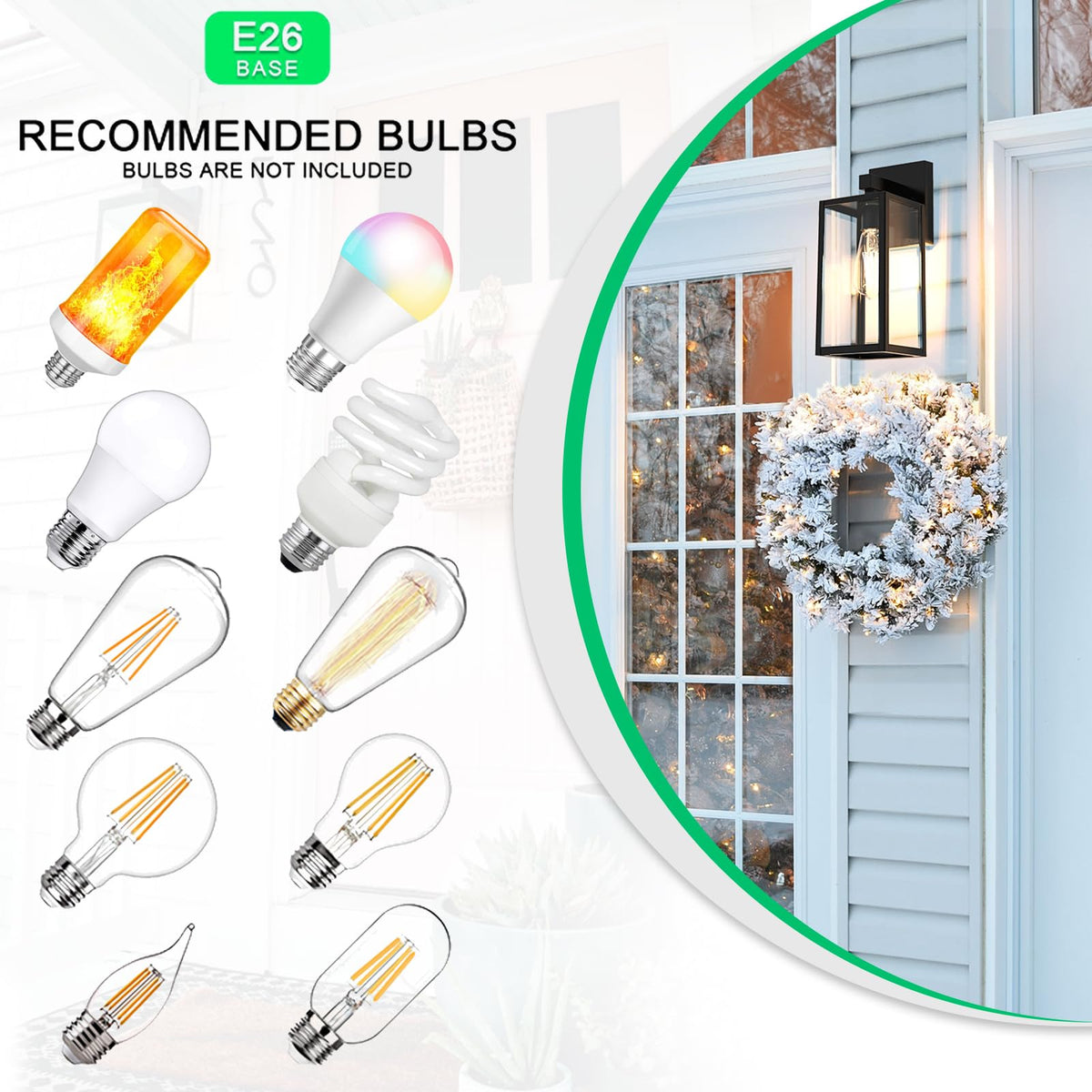 MAXvolador E26 base bulb compatibility for various bulbs