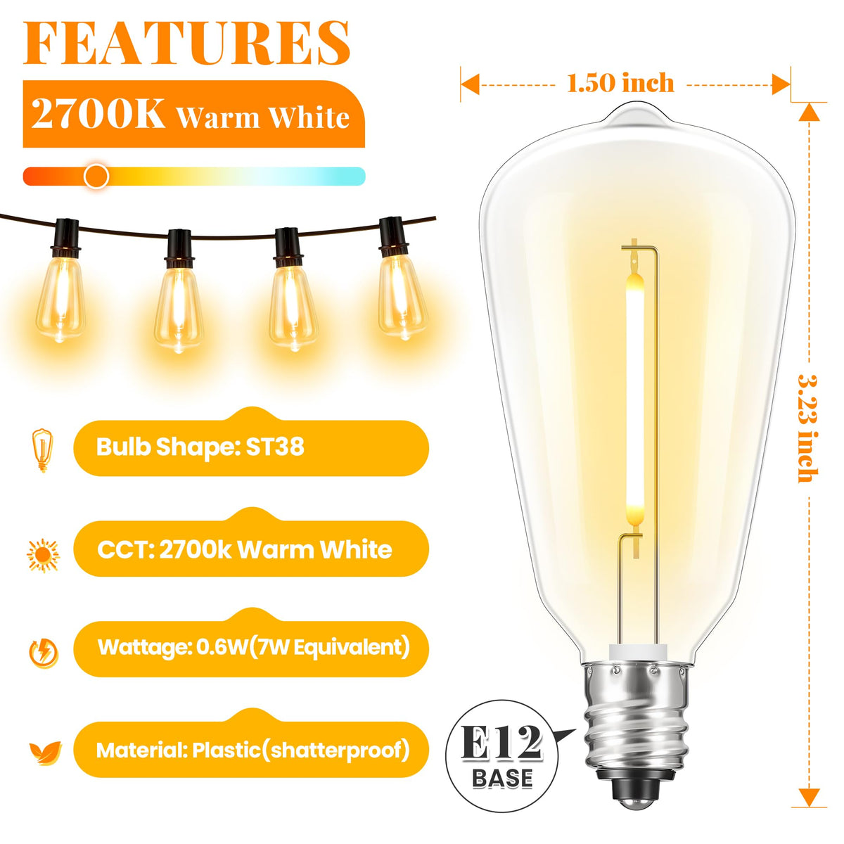 MAXvolador IP68 waterproof bulb withstands rain and snow