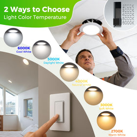 MAXvolador recessed light with seamless canless design fits tight ceilings