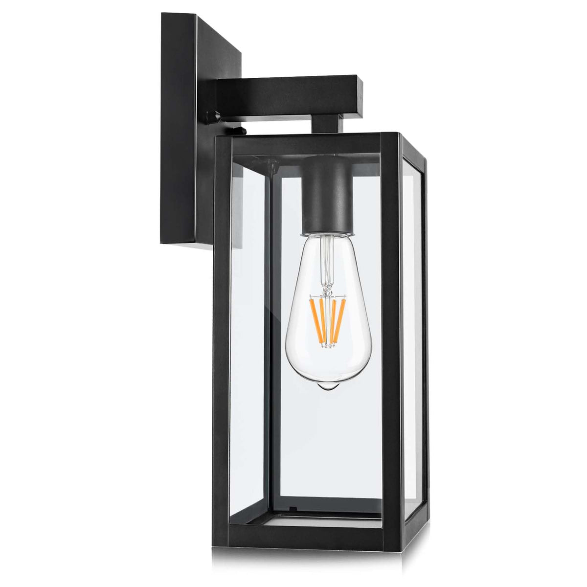 MAXvolador outdoor wall lantern with trapezoid silhouette and clear glass panes