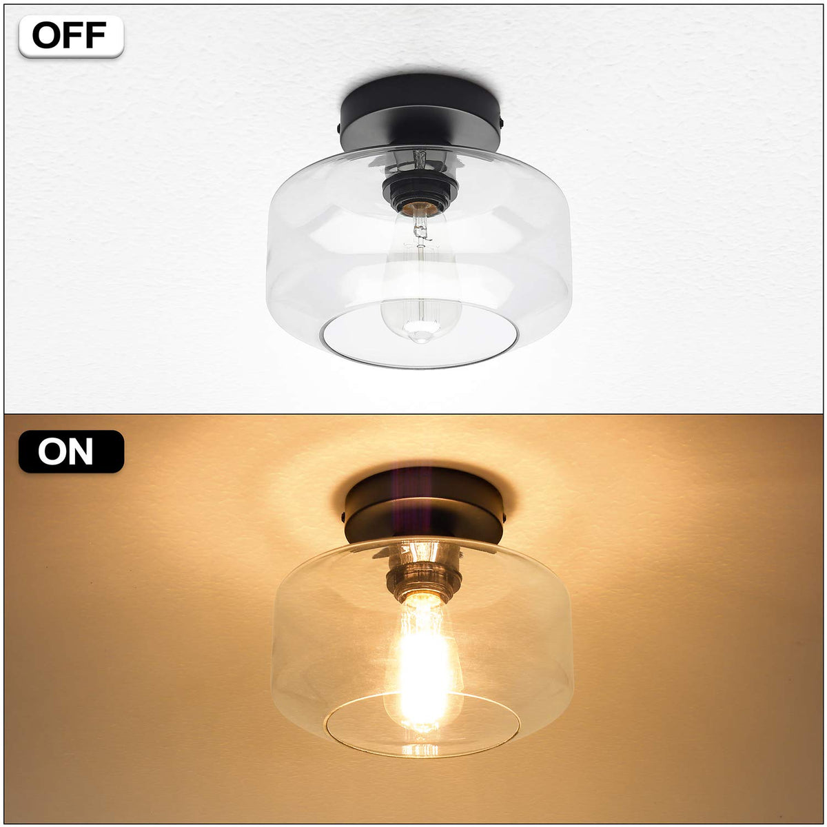 MAXvolador semi-flush-mount-light ideal for hallways and dining rooms