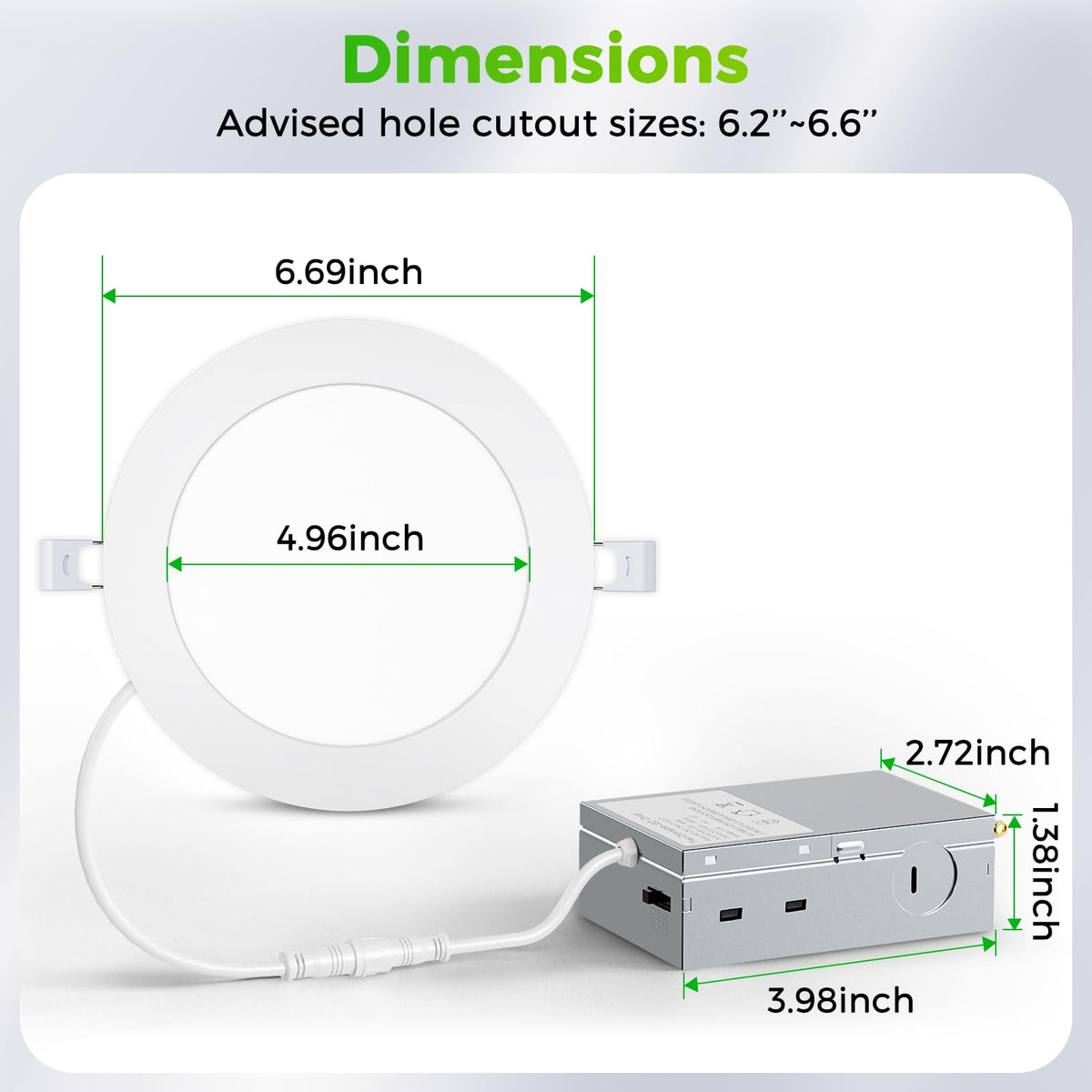 MAXvolador six-inch downlight ideal for kitchens and offices