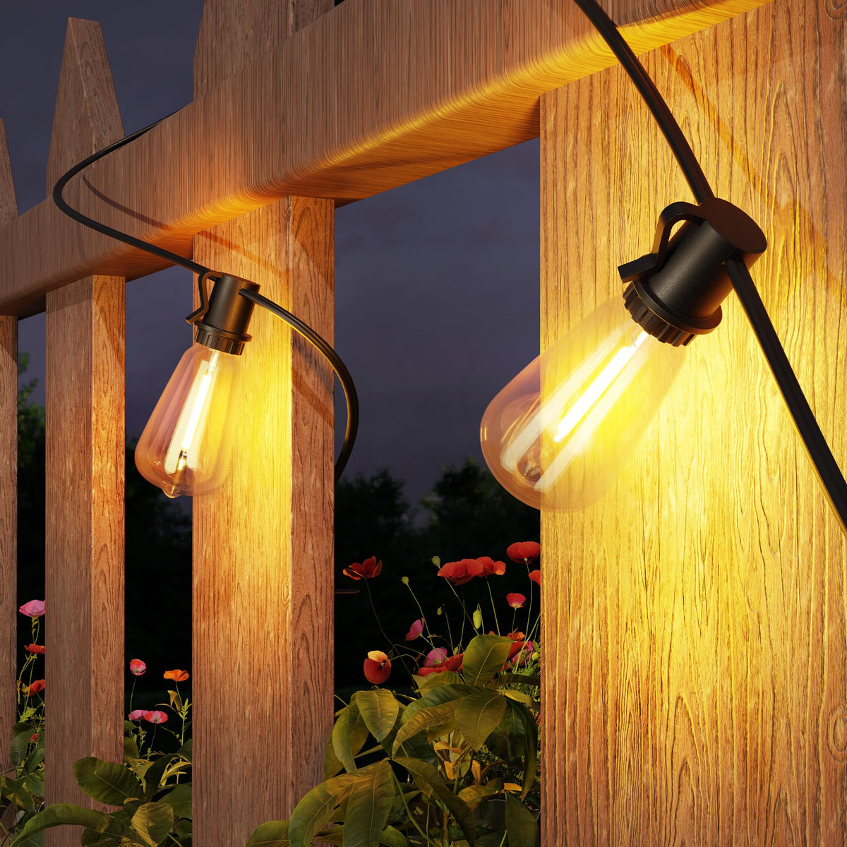 MAXvolador warm white 2700K bulb creates cozy backyard ambiance