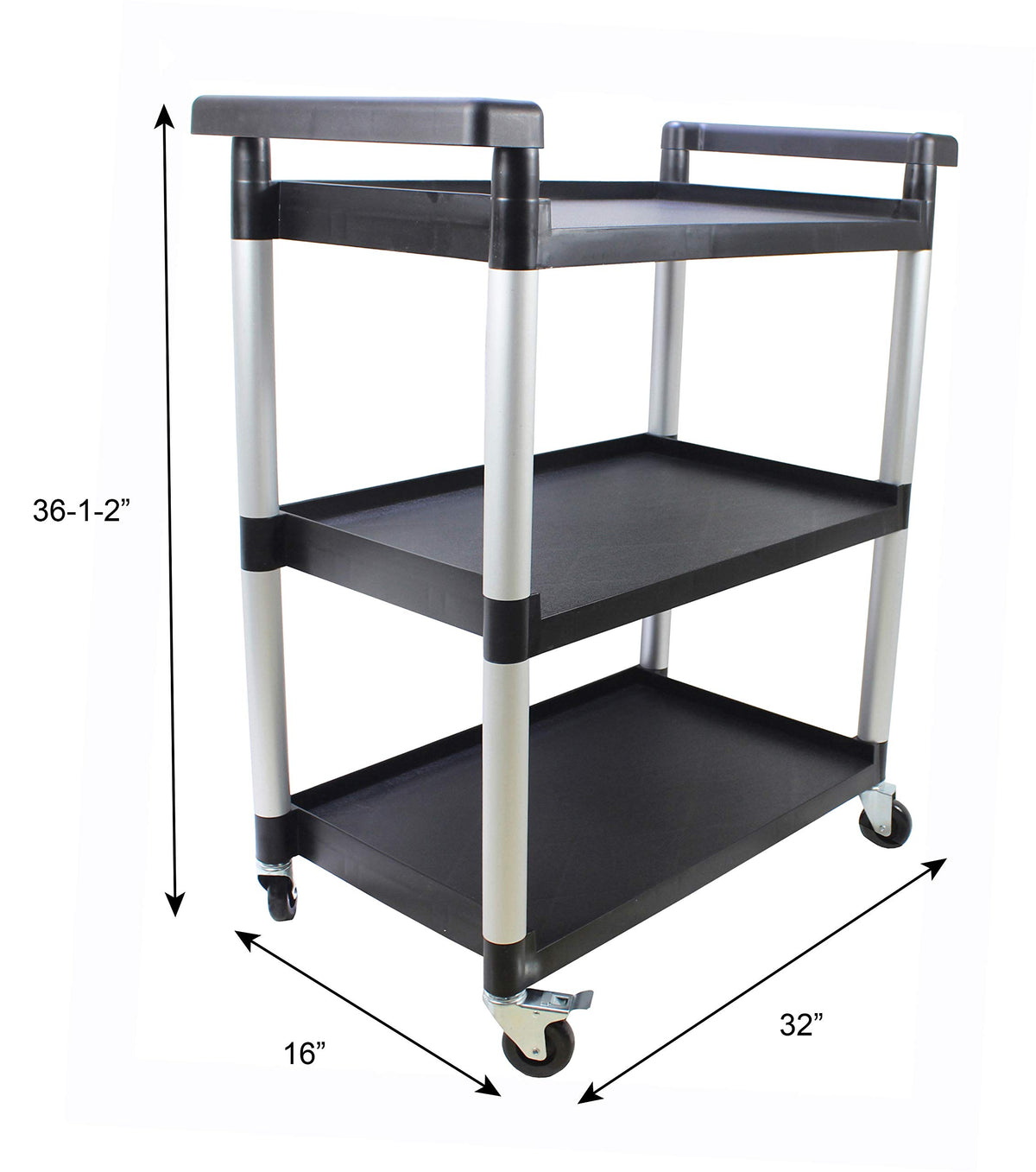 MaxWorks 80774 cart dimensions 32x16x36.5 inches fit in tight spaces