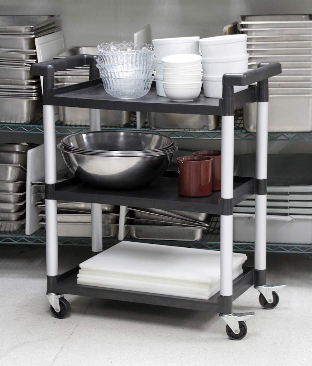 MaxWorks 80774 cart with push handles on both sides for versatile control