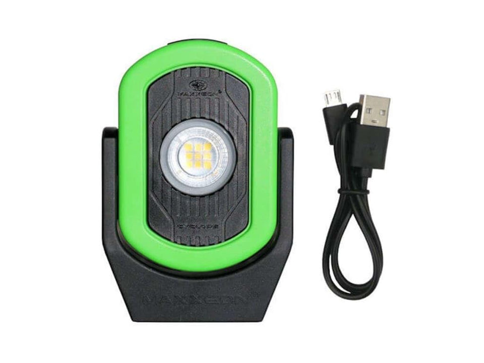 Maxxeon Workstar 811 Cyclops rechargeable work light provides 720 lumen high-mode brightness for detailed tasks