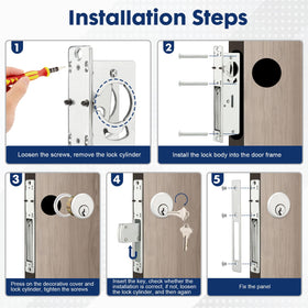 Included parts of MaxxGeek storefront mortise lock kit