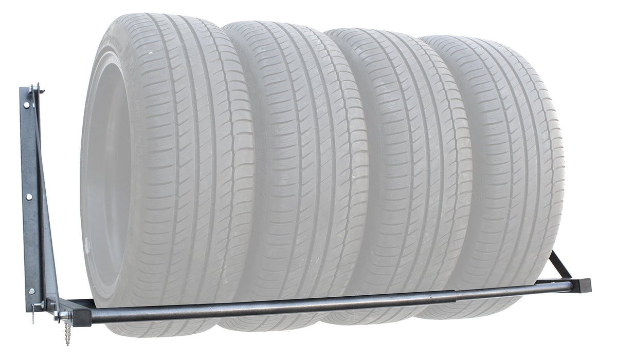 MaxxHaul rack mounted directly into wall studs provides strong, secure storage.