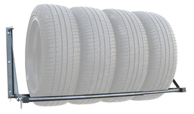 MaxxHaul rack mounted directly into wall studs provides strong, secure storage.