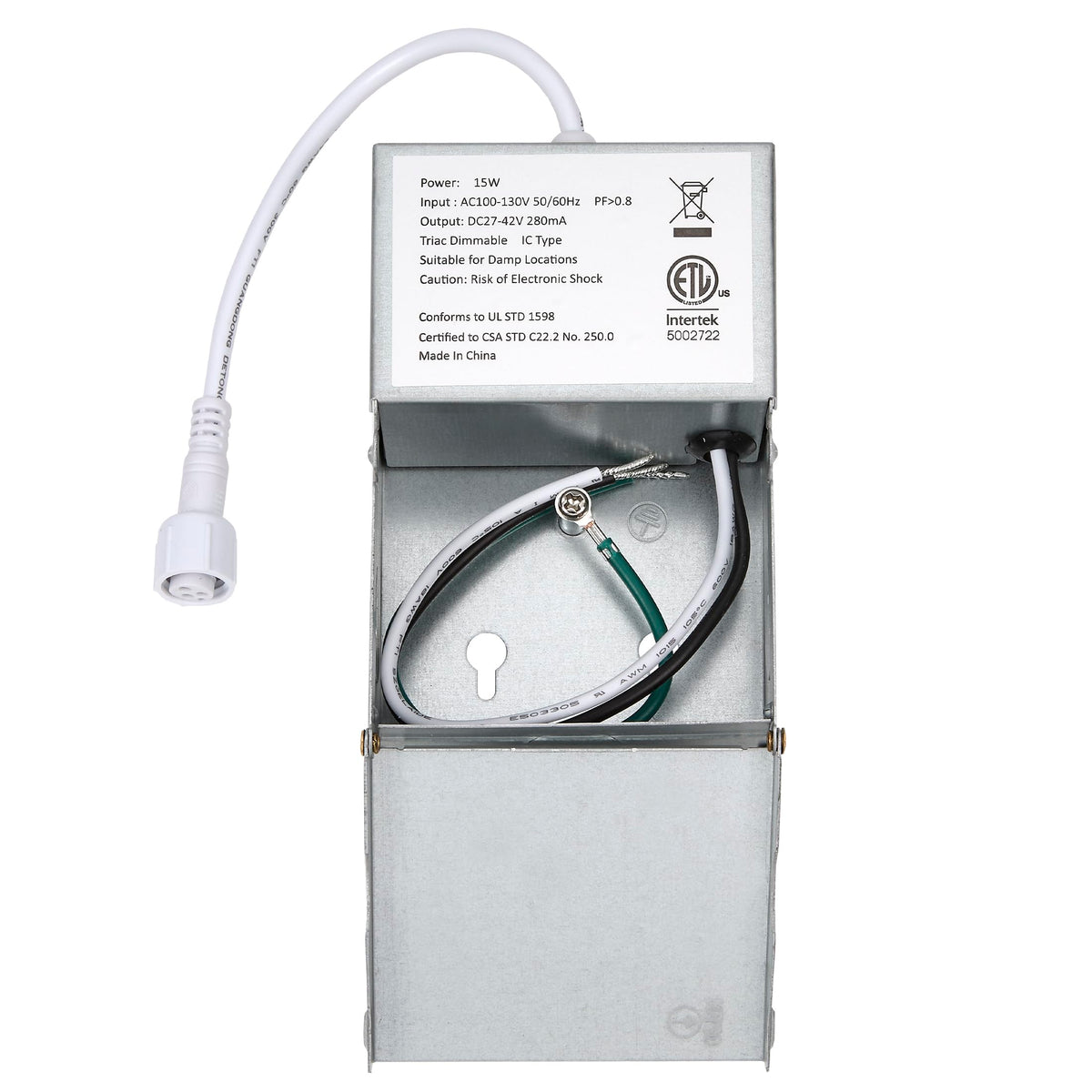 Maxxima foam gasket included for secure ceiling seal.