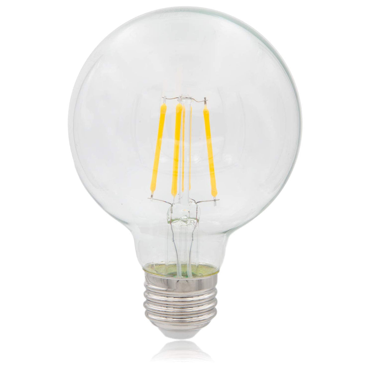 Six-pack of Maxxima G25 LEDs with E26 base for living spaces