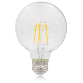 Six-pack of Maxxima G25 LEDs with E26 base for living spaces