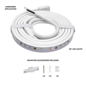 Maxxima 60-inch under-cabinet light, slim profile blends with cabinetry for a clean look.