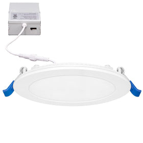 Maxxima 6in ultra-thin downlight front view shows slim profile and bright 1050-lumen output