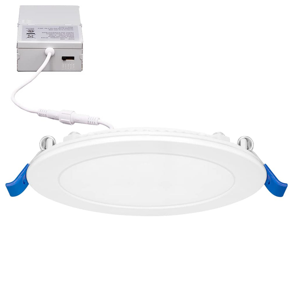 Maxxima 6in ultra-thin downlight front view shows slim profile and bright 1050-lumen output