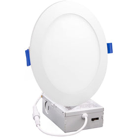 Maxxima 6in ultra-thin downlight side view highlights compact height for easy installation