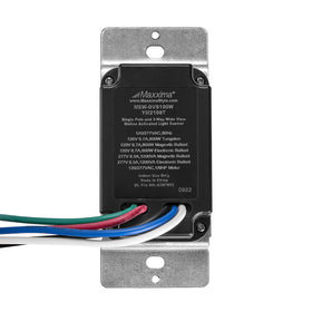 Maxxima supports up to 800W at 120V or 1200W at 277V.