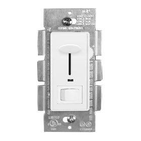 Maxxima dimmer shows blue indicator light when the load is off for clear status.
