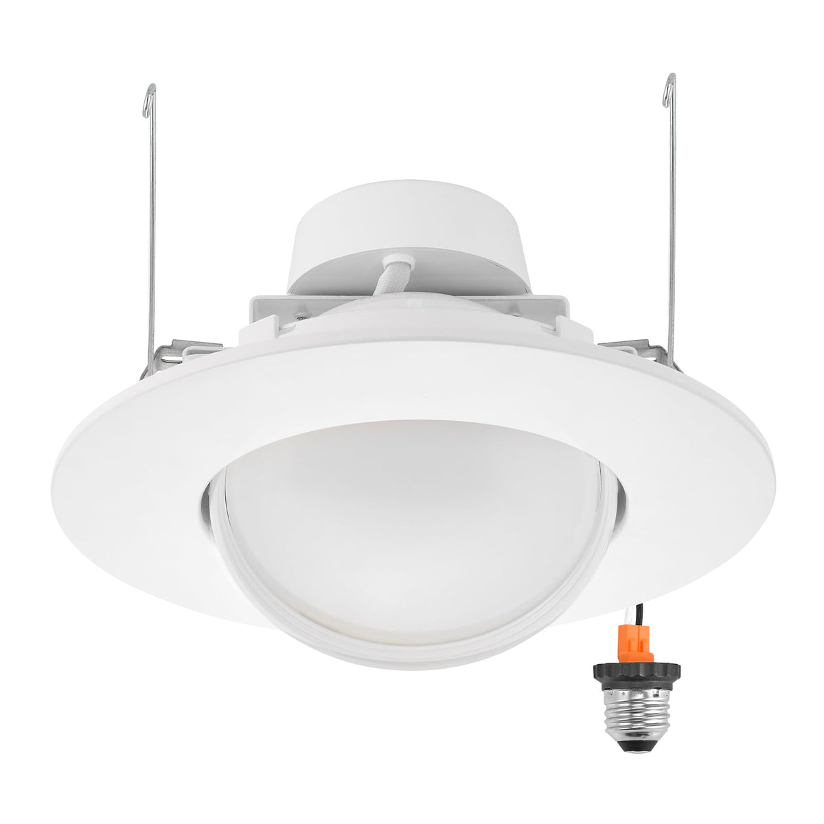 Maxxima downlight installed in a can demonstrates quick retrofit.