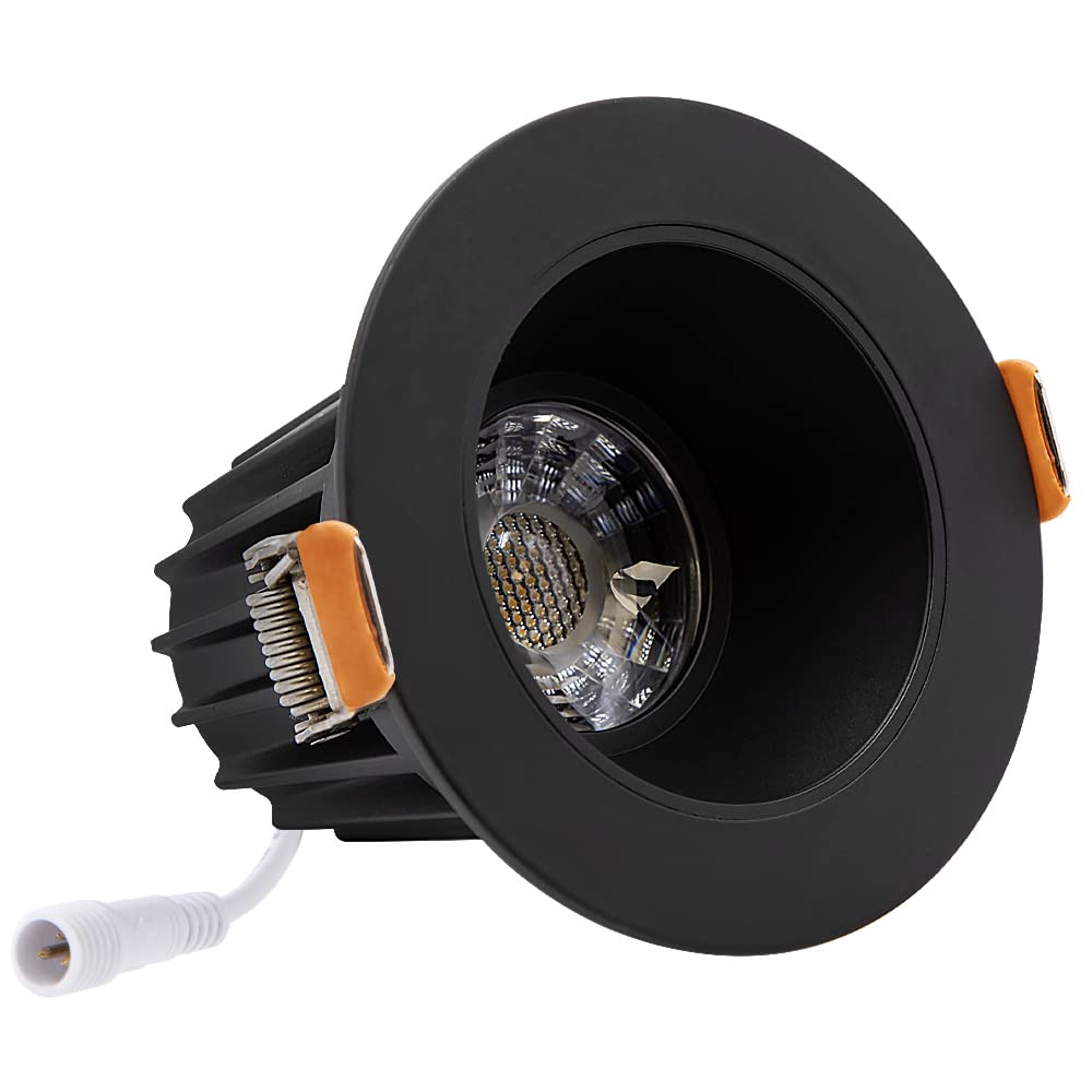 Maxxima recessed canless design showcases easy ceiling installation and a sleek look