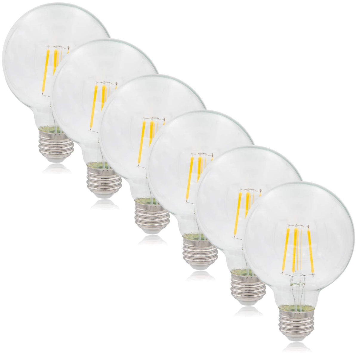 Maxxima G25 LED globe bulb shows 40W-equivalent brightness for kitchen lighting