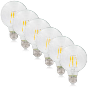 Maxxima G25 LED globe bulb shows 40W-equivalent brightness for kitchen lighting