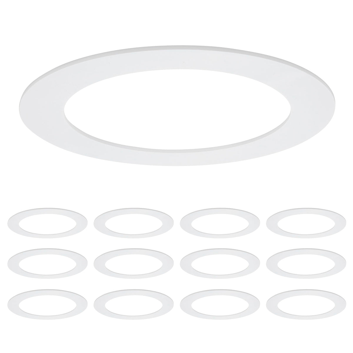 Maxxima goof ring outer diameter 8.6 inches hides ceiling damage cleanly.