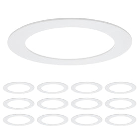 Maxxima goof ring outer diameter 8.6 inches hides ceiling damage cleanly.