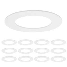 Maxxima goof rings show outer diameter 6.7 inches for seamless ceiling coverage.