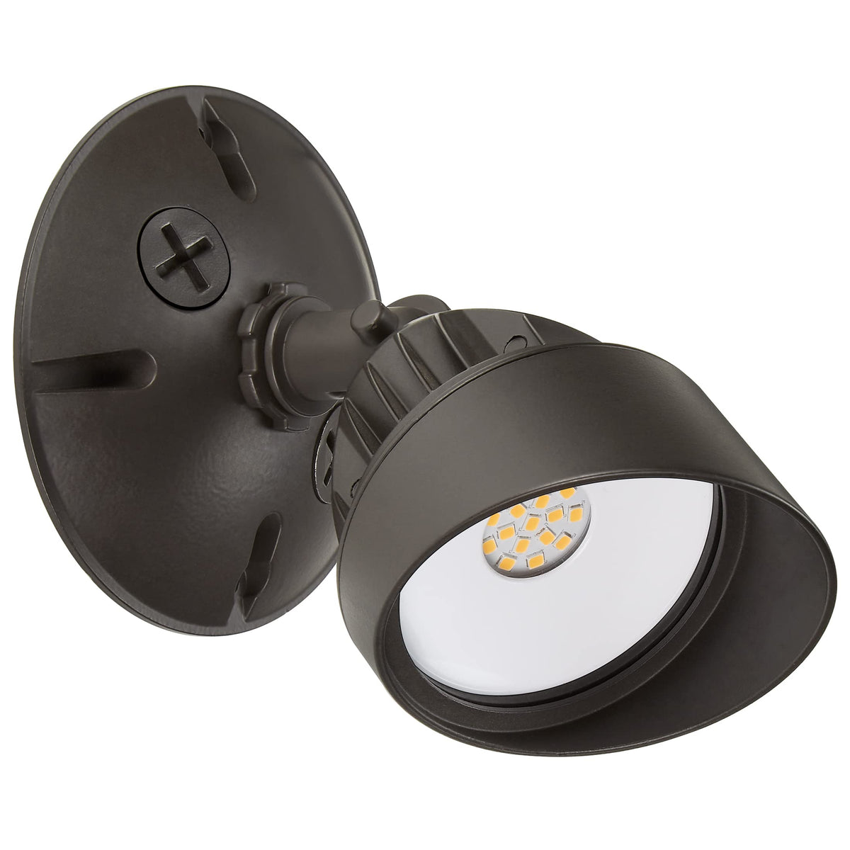 Maxxima wall-mount flood light on exterior walls improves security lighting.