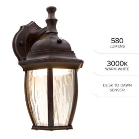 Maxxima dusk-to-dawn sensor automatically lights the area at dusk and saves energy.
