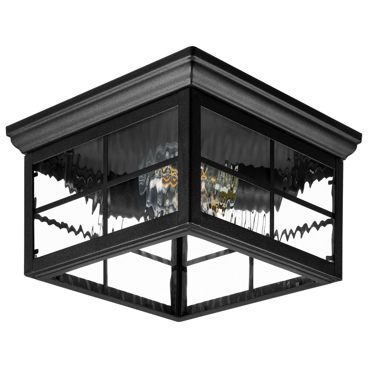 Maxxima outdoor flush-mount light front view for porch illumination.