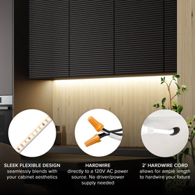 Maxxima sleek cabinet-mount design complements modern kitchens.