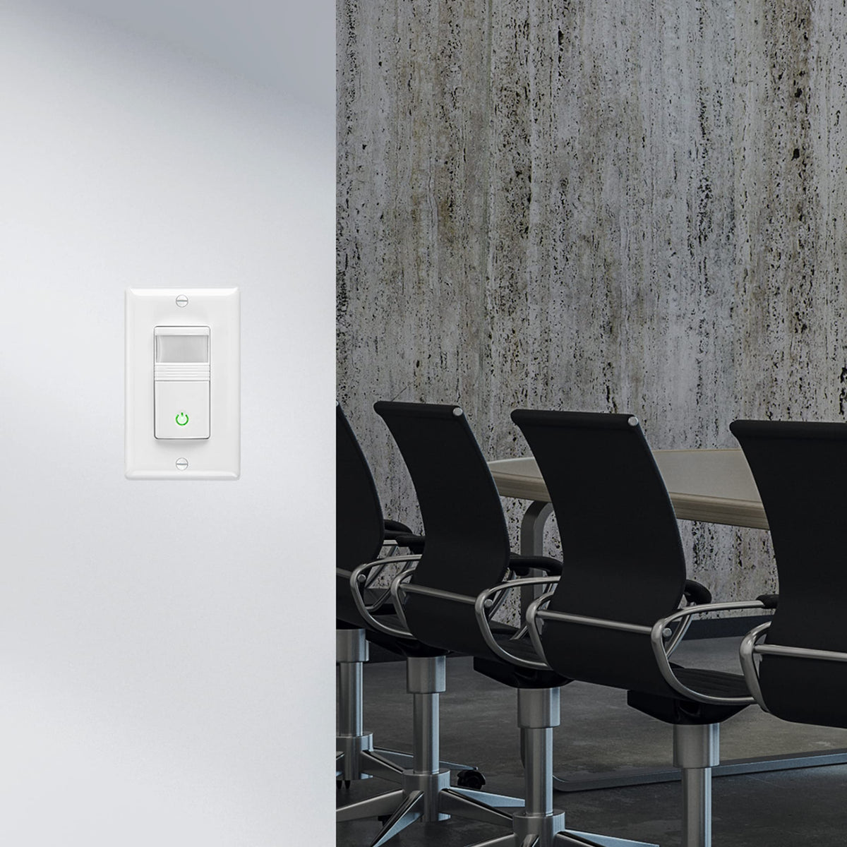 Maxxima wall plate with wire nuts included for fast, secure installation.