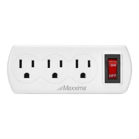 Maxxima four-pack wall tap outlet adds outlets for home or travel setups.