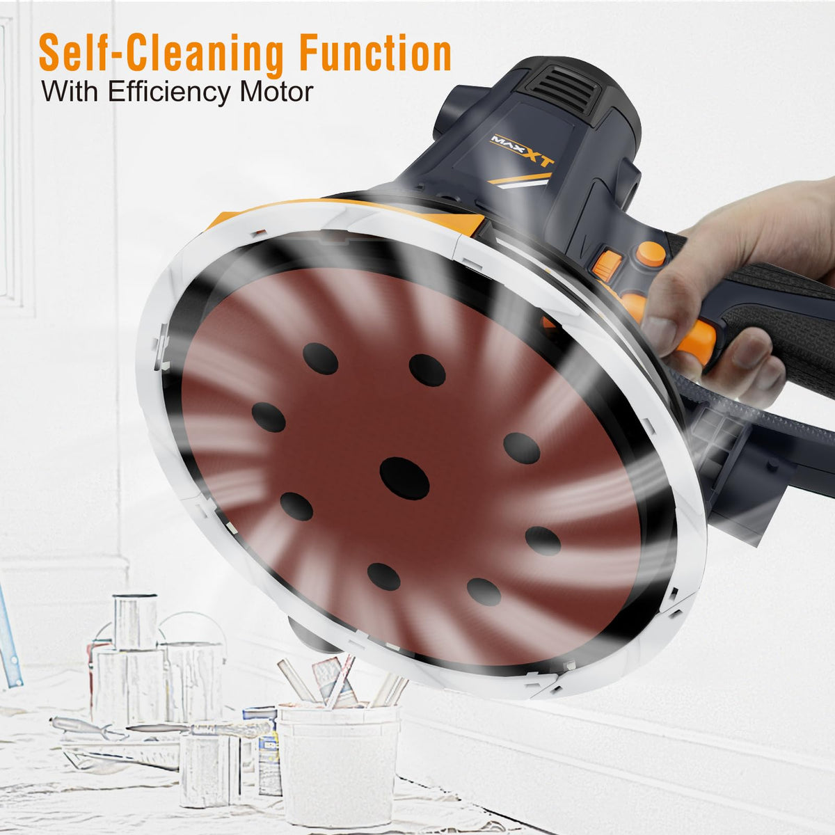 MAXXT adjustable suction allows customized dust control during sanding.