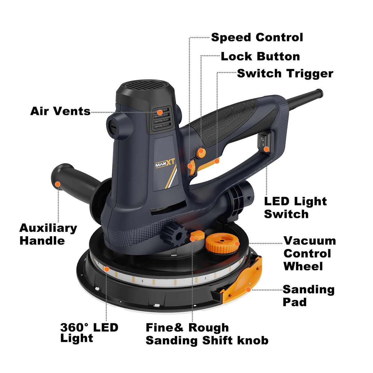 MAXXT air vents keep the motor cooler and reduce dust intrusion.
