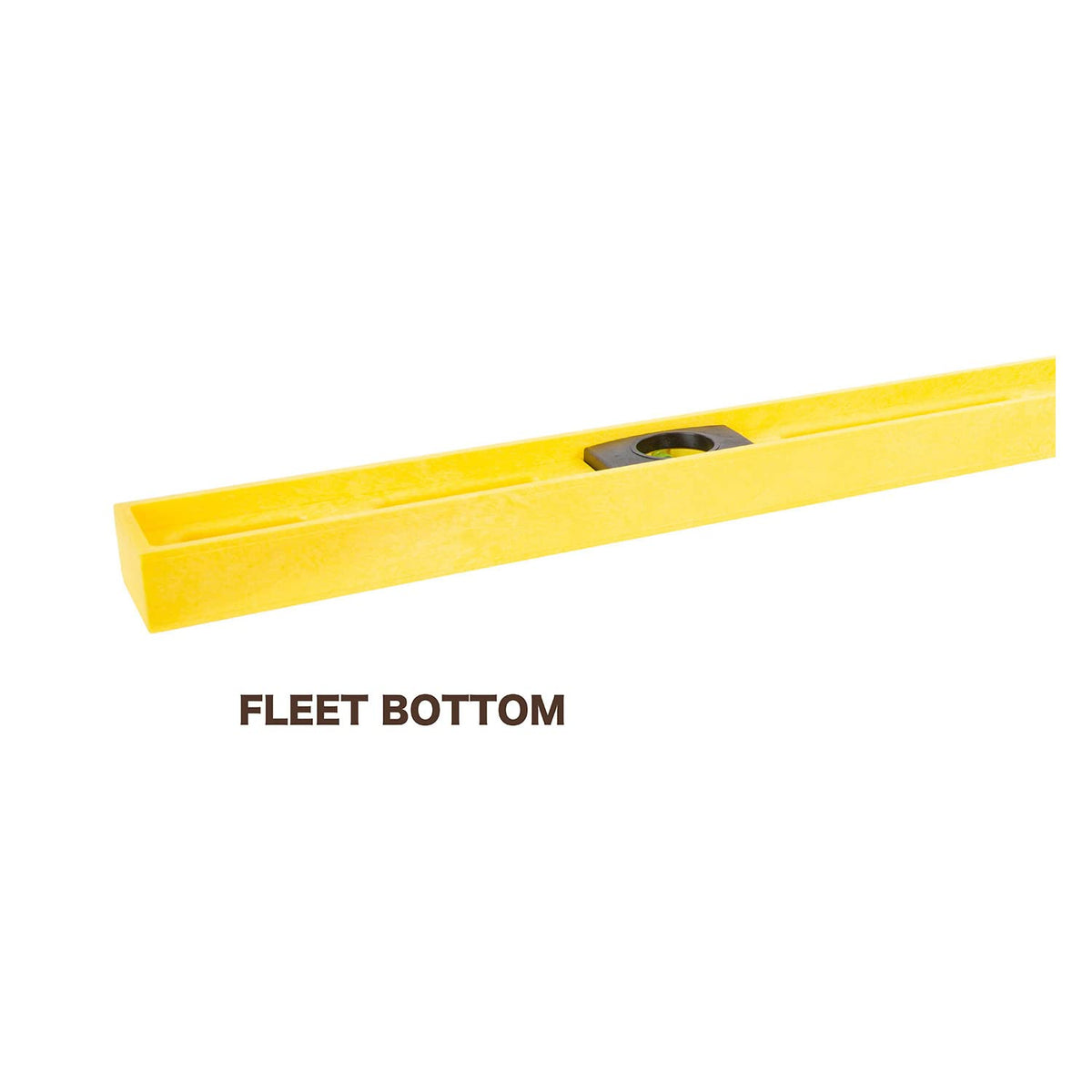 Mayes level edge with permanent rulers for quick measurements during installs