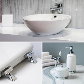 Mayfair 1844CP snap-install design enables quick mounting with a wrench.