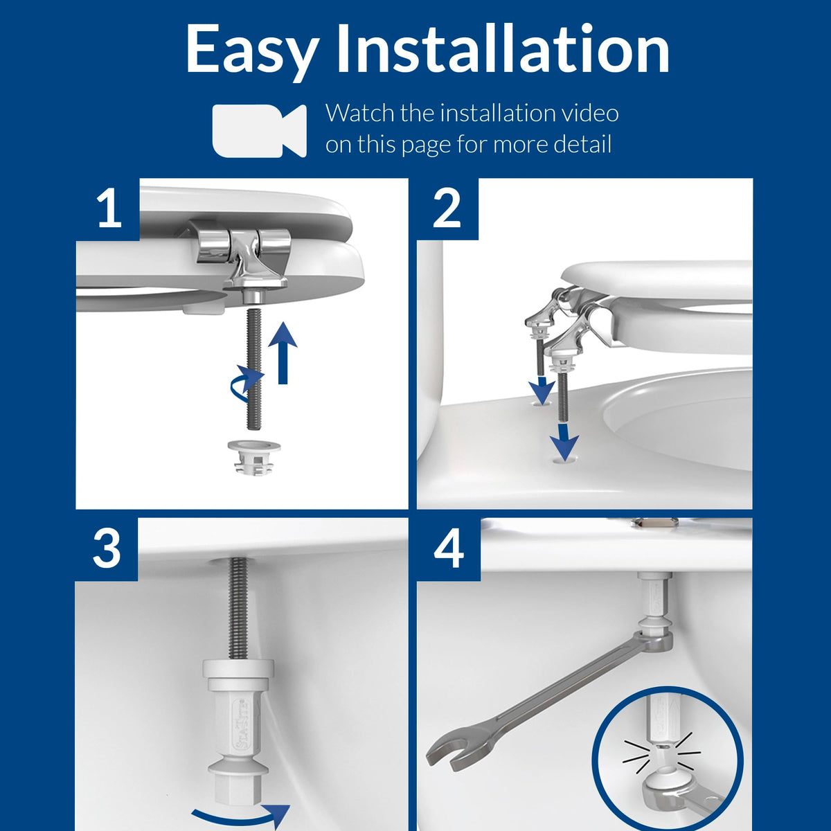 Mayfair Bennett quick, simple installation for a bathroom upgrade.