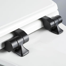Mayfair Bennett slow-close wood seat delivers quiet, gentle lid closure.