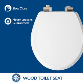 Mayfair Bennett secure STAY-TITE hinges keep seat firmly attached through busy routines.