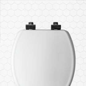 Mayfair Bennett wood seat finish resists wear with gentle cleaners.
