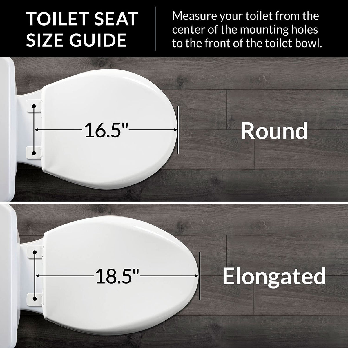 Mayfair Cameron Silver seat on a round toilet showing universal compatibility.