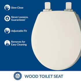 Mayfair Cassel easy-clean hinges allow deeper, quicker bathroom cleans.
