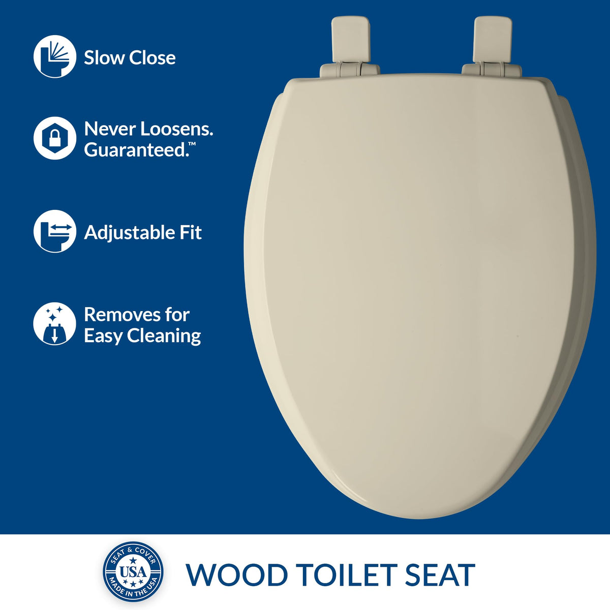 Mayfair Cassel soft-close hinges enabling gentle lid operation