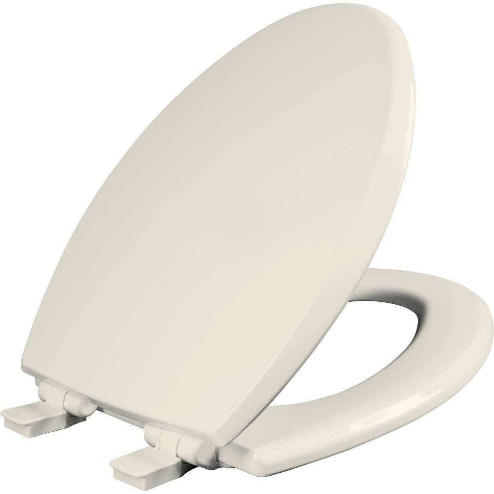 Mayfair Cassel soft close toilet seat lowers quietly for a calmer bathroom