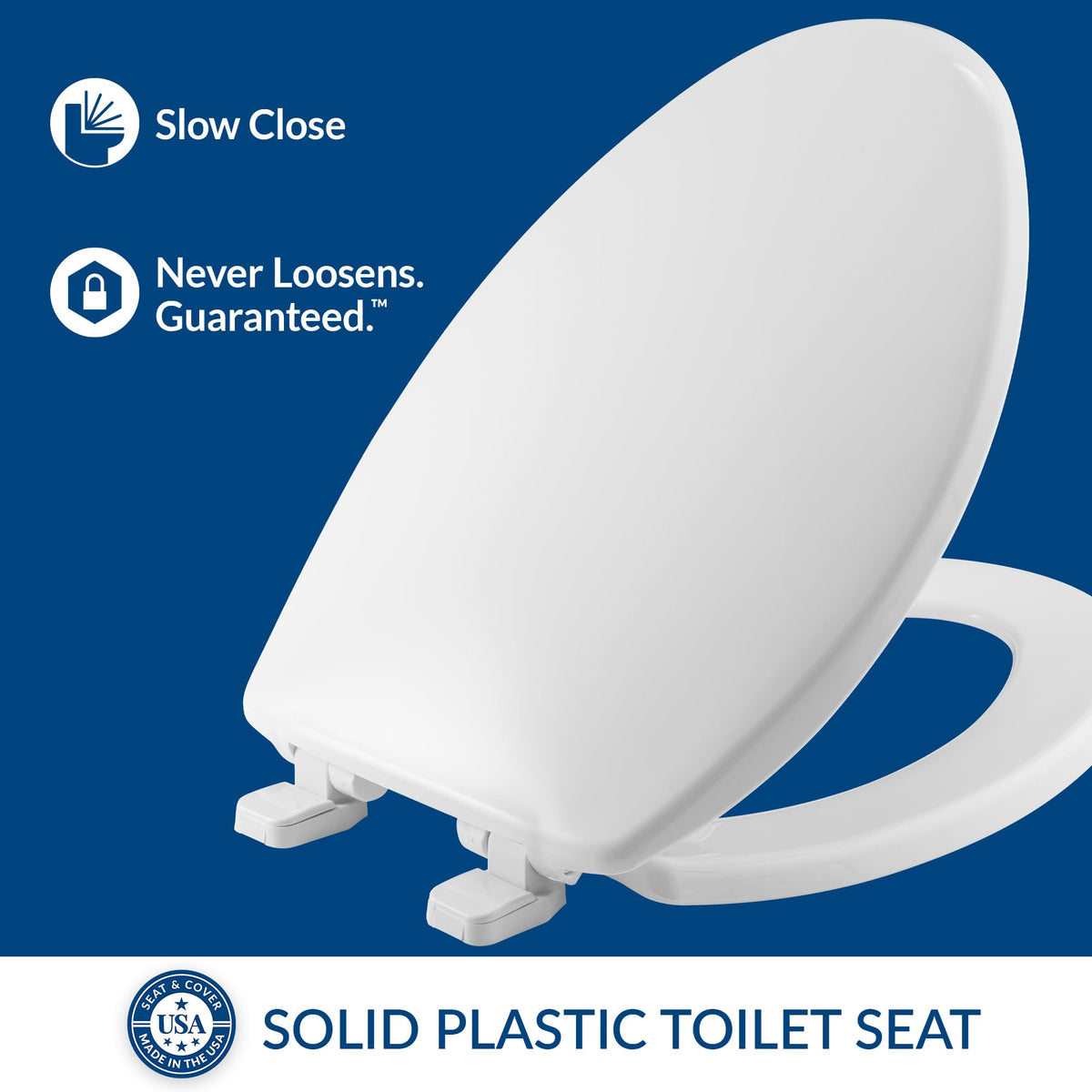 Mayfair Caswell seat with STA-TITE fasteners stays secure