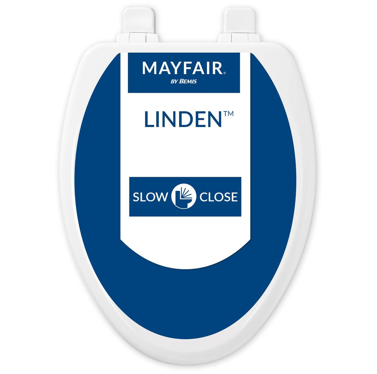 Mayfair Linden slow-close hinge shows quiet, safe seating that prevents slamming.